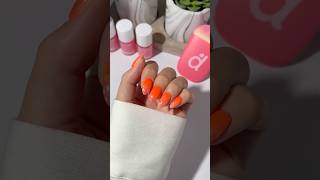 Glittriga orange naglar 🧡✨trydippi dippi dippinails dippikit nails nailinspo [upl. by Esikram]