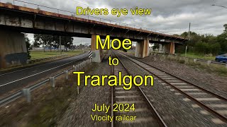 Drivers eye view Moe to Traralgon Vlocity July 2024 [upl. by Amikahs]