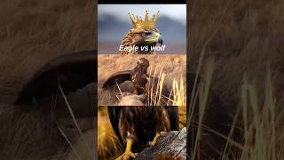 golden eagle vs Wolf goldeneagle animals eagle wolf eaglevswolf trending viral youtubeshorts [upl. by Davey]