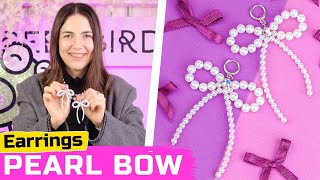 DIY Pearl Bow Earrings [upl. by Fita]