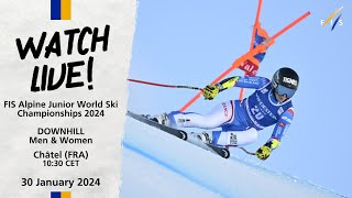 Alpine Junior World Ski Championships  Womens amp Mens Downhill  Chatel  France  January 30th [upl. by Bush47]