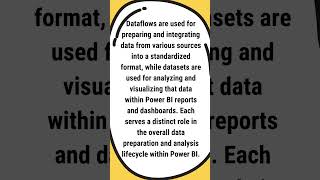 What is the difference between a dataflow and a dataset in Power BI I shorts [upl. by Miran]