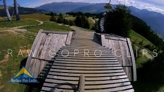 RAW gopro clips  Bikepark Serfaus Fiss Ladis 2016  eurobiketrip day1 part1 subtitled [upl. by Innep]