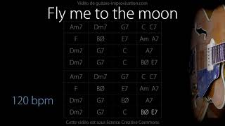 Fly Me To The Moon JazzSwing feel  Backing Track [upl. by Latea]