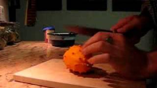 How to eat Kiwano Horned Melon [upl. by Shanon11]