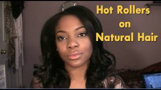 Hot Roller Set on Natural Hair [upl. by Fessuoy339]