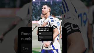 Ronaldo ki jersey number batao cr7 ronaldolegacy [upl. by Suixela]