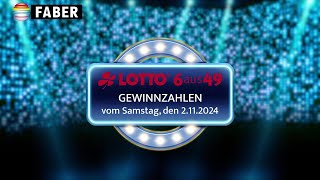 FABER Lotto · LottoGewinnzahlen vom Samstag den 02112024 [upl. by Asilla880]