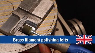 Brass filament polishing felts  Application Video [upl. by Hplodnar]