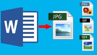 How to Convert Word File to JPEG Save Word document as image png jpeg gif tif bmp [upl. by Medor]