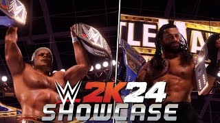 WWE 2K24 SHOWCASE  Cody Rhodes vs Roman Reigns FULL GAMEPLAY [upl. by Enelrac]