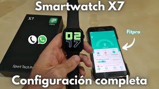 💥 Smartwatch X7  Características Como Configurar Review COMPLETA [upl. by Otes]