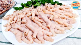 How to Debone Chicken Feet  Easy Way of Removing Bones from Chicken Feet [upl. by Faxun]