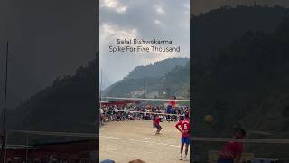 Safal Bishwokarma Spike For 5000 Rupees On Galkot Cup galkotvolleyball galkotcup thakurivlogsyt [upl. by Ardnwahs]