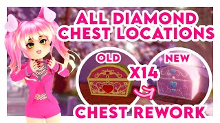 FREE Diamonds ALL DIAMOND CHEST LOCATIONS in Divinia Park Royale High Valentines Update 2022 [upl. by Gabriel]