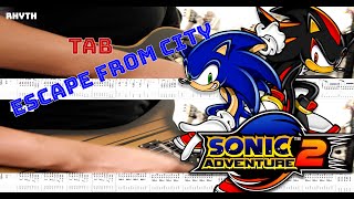 【ソニックアドベンチャー2】Escape from the City  Sonic Adventure 2 Dual Guitar Cover 【Screen TAB】 [upl. by Kiel]