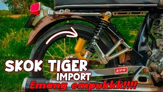 review keempukan skok tiger import  nyesss tanpa rebound [upl. by Thrasher300]