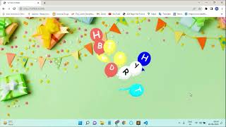 Happy Birthday Attractive Animation With Balloon Using HTML amp CSS [upl. by Lewan]