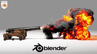 Quick EmberGen blender Tutorial  cannon explosion amp fire [upl. by Amedeo]