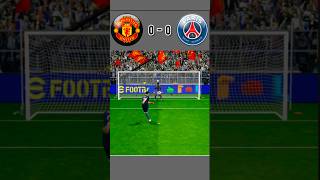 Manchester United FC vs Paris Saint Germain  Football match  Penalty shoot by efootball  shorts [upl. by Poppas917]