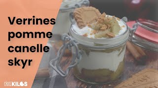 Des verrines sucrées à la pomme cannelle skyr et spéculoos [upl. by Ahsyle]