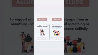 Allude vs eludelearn englishenglish vocabularyShorts [upl. by Eelac468]