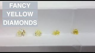 Fancy Yellow Diamonds  Quick Review of Color Intensities [upl. by Dredi41]