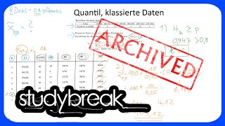 ARCHIVIERT Quantil Dezil Formel  Deskriptive Statistik [upl. by Ethelred]