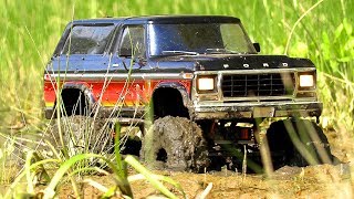 RC Car MUD Swamp and Sand OFF Road — Ford Bronco Axial SCX10 — Wilimovich [upl. by Notnilc]