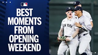 Best moments from an actionpacked MLB Opening Weekend [upl. by Nanahs]