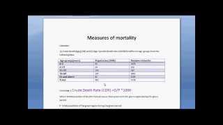 Measures of mortality  TutorTeddycom [upl. by Adamson158]