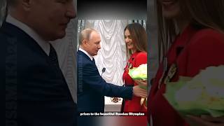 President Vladimir Putin and Russian beauty russia putin vladimirputin girls ytshorts olympics [upl. by Prissy]