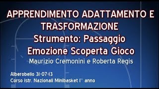 10Apprendimento adattamento e trasformazione Cremonini Regis [upl. by Elaweda]