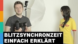 Was ist Blitzsynchronzeit  Schwarze Balken im Bild  einfache Erklärung  HD [upl. by Enela]