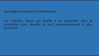 Les avantages comparatifs et absolus [upl. by Bill70]