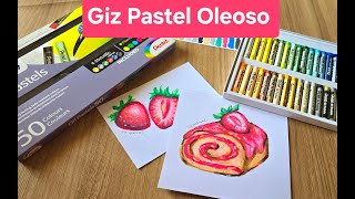 Novos Giz Pastel Oleoso 50 cores PENTEL [upl. by Bromley206]