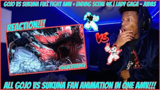 LuciferDev  GOJO VS SUKUNA FULL FIGHT AMV  ENDING SCENE 4K  LADY GAGA  JUDAS AMV Reaction [upl. by Danby282]