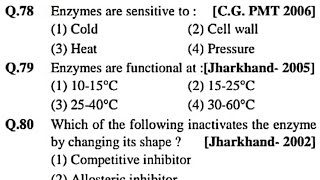 Enzymology  Enzymes mcq  Part 2 [upl. by Ettedualc]