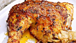 The Secret To Make The BEST JUICY Baked Chicken Quarters in the Oven [upl. by Alyk]