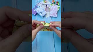 Origami Paper Bag  How To Make Paper Bags with Handles  Origami Gift Bags  school hacks [upl. by Ayamahs494]