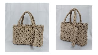 DIY Macrame HandBag Tutorial [upl. by Burkhard992]