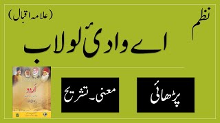 Ay WadieLolaab نظم؛ اے وادیٔ لولاب  Urdu Grade 11  Meaning amp Explanation FBISE Islamabad [upl. by Aitam]