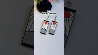 ANIME Earrings from Cardboard anime animelover diy earrings [upl. by Airdnaxila]