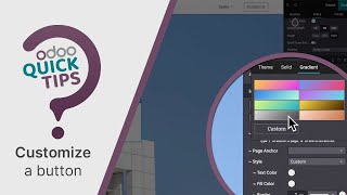 Odoo Quick Tips  Customize buttons Website [upl. by Dnalwor]