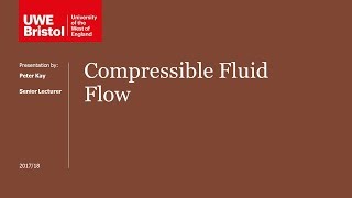 Compressible Flow  Part 1 of 4  Introduction and Sonic Velocity [upl. by Arraeit940]