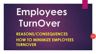 What is Employees TurnoverReasonsCausesHow to Minimise Employees Turnover Urdu Hindi [upl. by Michelle]