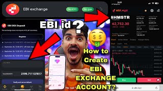 How to Create EBI Exchange Wallet in Hindi  EBI Exchange Hamster Kombat  EBI DEX Deposit Account [upl. by Fortunia]