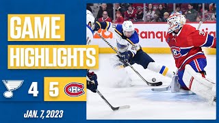 Game Highlights Canadiens 5 Blues 4 [upl. by Os]