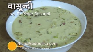 Basundi Recipe Video  How To Make Basundi  Basundi Receipe [upl. by Aitret]