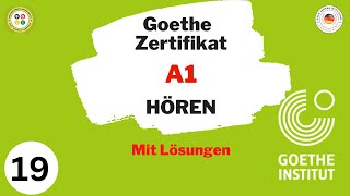 Goethe Zertifikat A1  Hören Modelltest mit Lösung am Ende  Model Test19 [upl. by Keir]